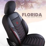 Калъфи за седалки за Volkswagen Golf (IV) 1997-2003 FLORIDA_Черно-червено 2+3