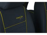 Калъфи за седалки за Kia Rio (I) 1999-2005 TREND LINE - жълто 1+1