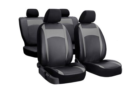 Калъфи за седалки за Citroen Berlingo (II) 2008-2018 Design Leather Сив 2+3