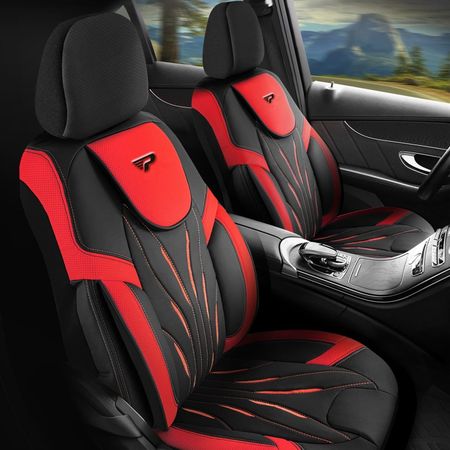 Калъфи за седалки за Dacia Duster (II) 2017-up PARS_ЧЕРВЕН 2+3