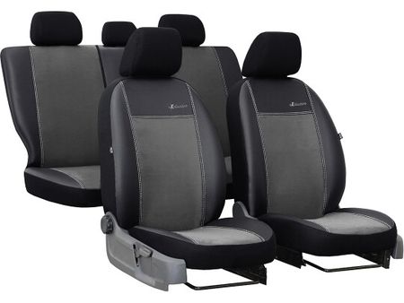 Калъфи за кола за Dacia Logan (II) 2012-2020 Exclusive Alcantara - Сив 2+3