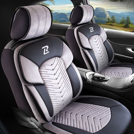 Калъфи за седалки за Ford Ka Plus 2017-up DUBAI_СИВ 2+3