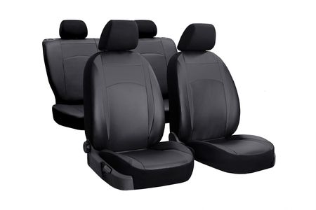 Калъфи за седалки за Kia Carens (II) 2006-2012 Design Leather черен 2+3