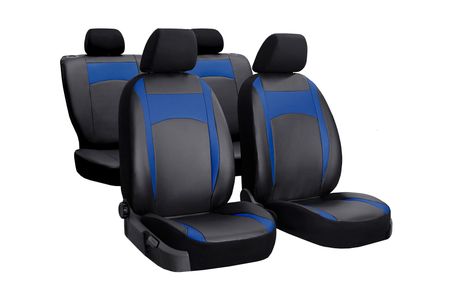 Калъфи за седалки за Kia Picanto (III) 2017-> Design Leather син 2+3