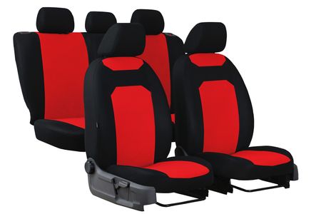 Калъфи за седалки за Seat Leon (III) 2013-2020 CARO червен 2+3