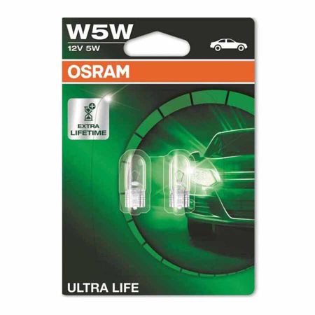 OSRAM 5W 12V W2,1x9,5d ULTRA LIFE блистер 2 бр